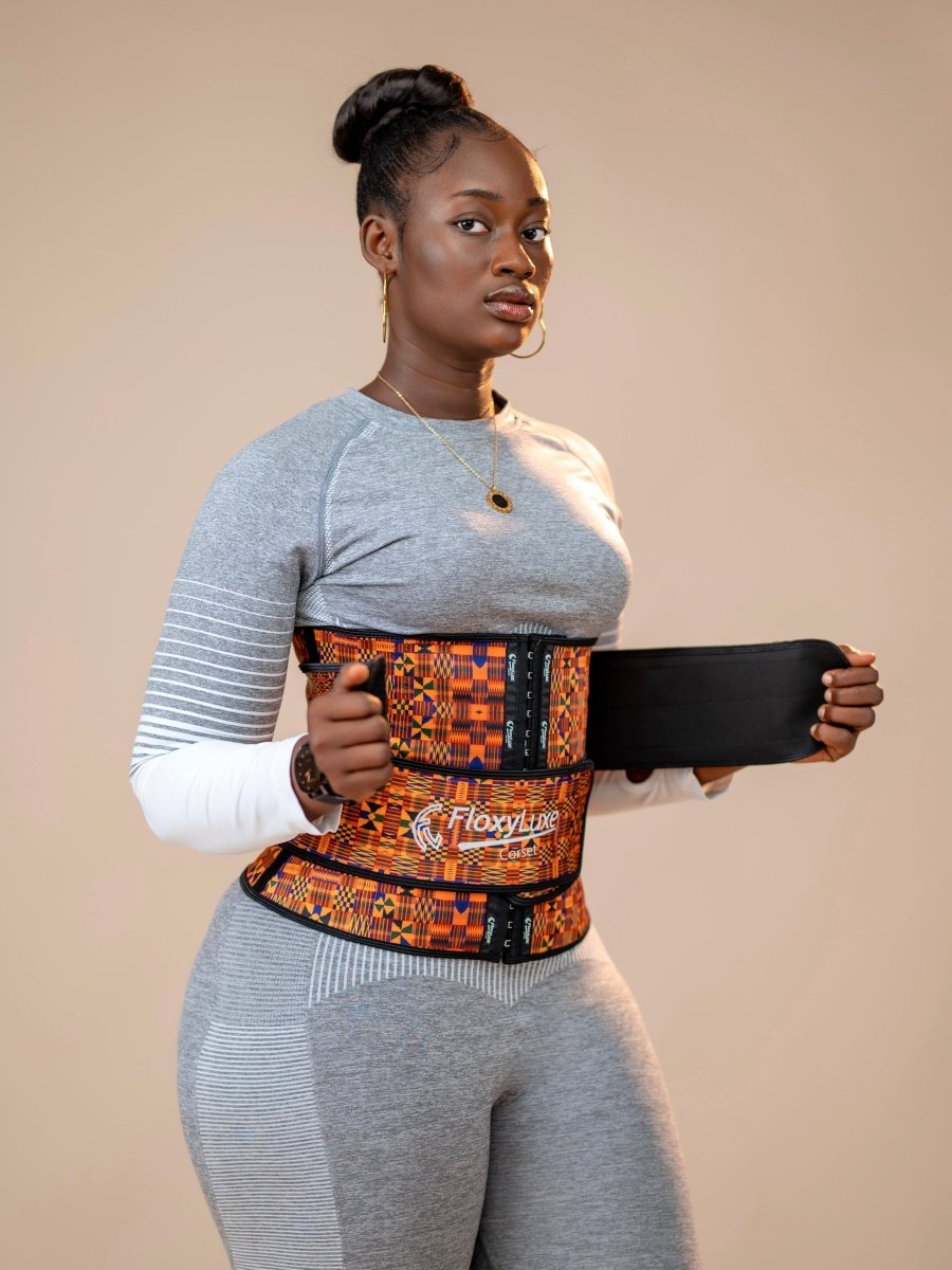 Detachable Ashante Patterned Waist Trainer - FloxyLuxe