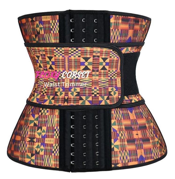 FLOXYLUXE SINGLE BELT ASHANTE PATTERNED WAIST TRAINER - FloxyLuxe