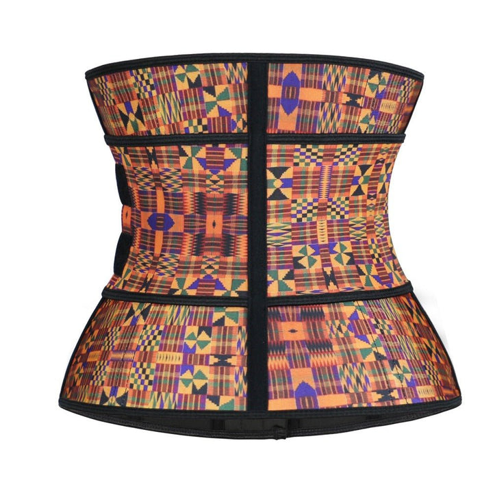 FLOXYLUXE SINGLE BELT ASHANTE PATTERNED WAIST TRAINER - FloxyLuxe